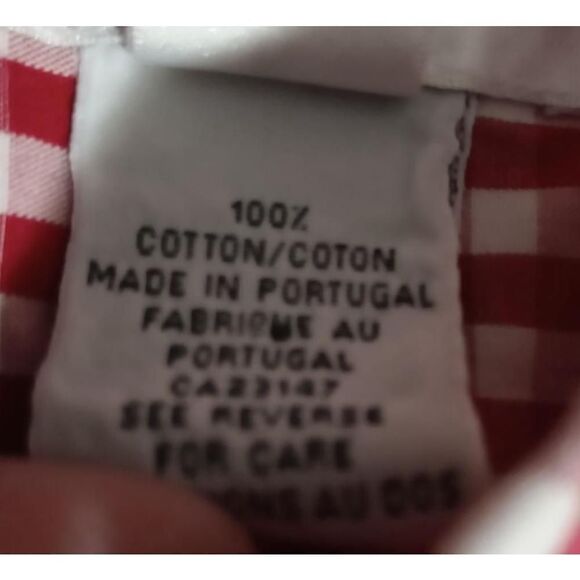 Talbots‎ Shirt Ladies Small Red Gingham Button Up Shirt Cowgirl - Picture 6 of 7